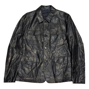 PAISLEY & GRAY FAUX LEATHER Slim Fit Designer Business Casual Jacket Mens XL